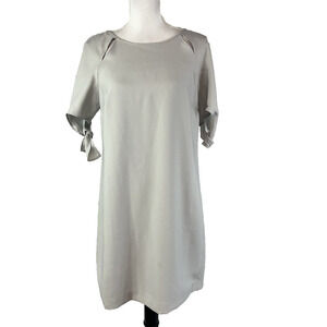 Banana Republic Dress size Small Light Gray Crepe Knee Wedding Church Dinner